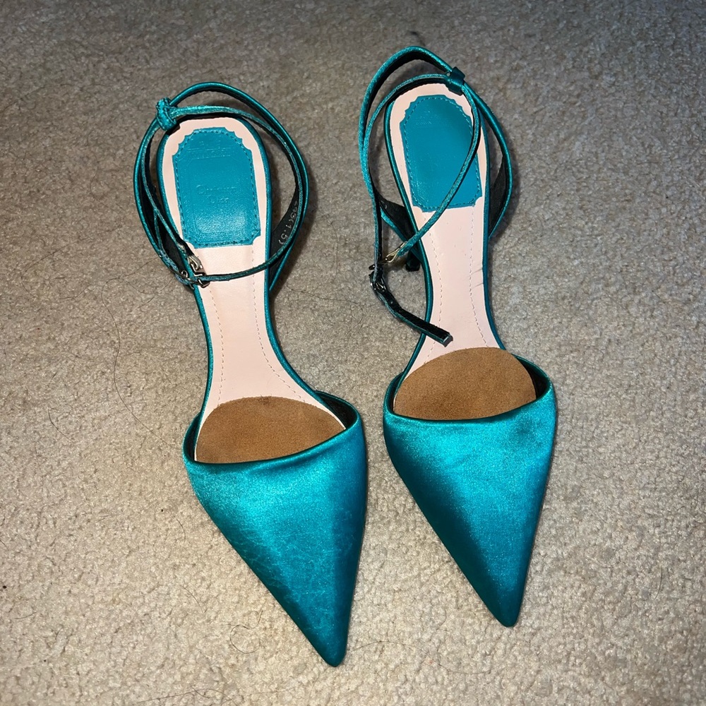Dior heels in teal 39